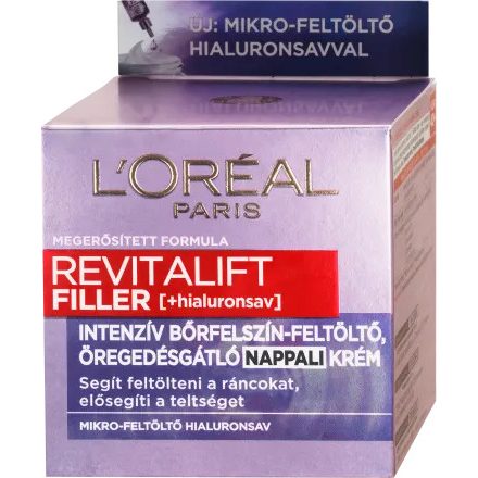 L'ORÉAL PARiS Nappali arckrém Revitalift filler, 50 ml